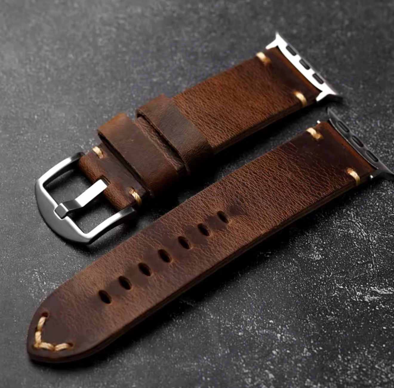 Handmade Italian Leather Strap for Apple Watch – Premium Genuine Leather Band