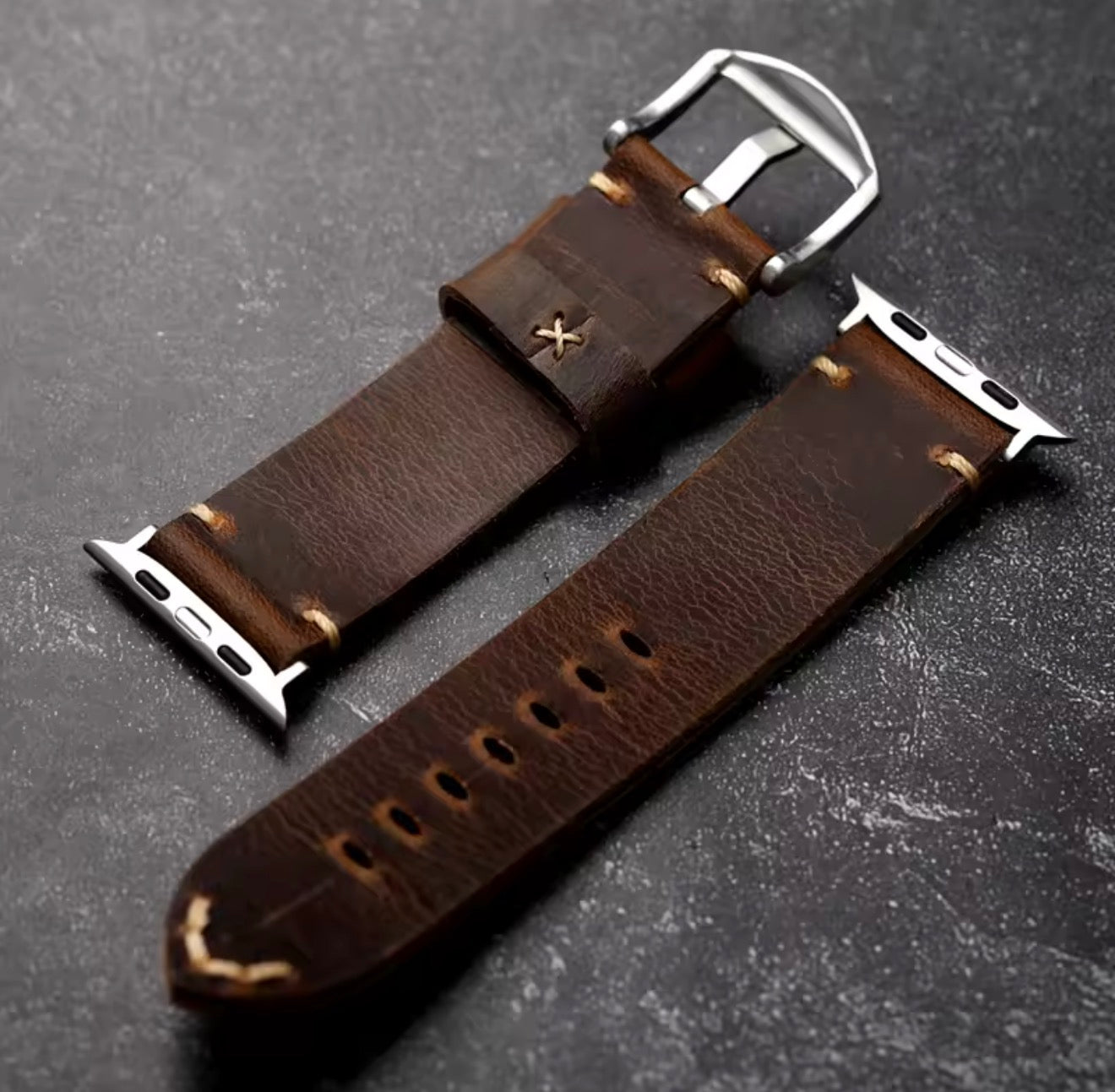 Handmade Italian Leather Strap for Apple Watch – Premium Genuine Leather Band