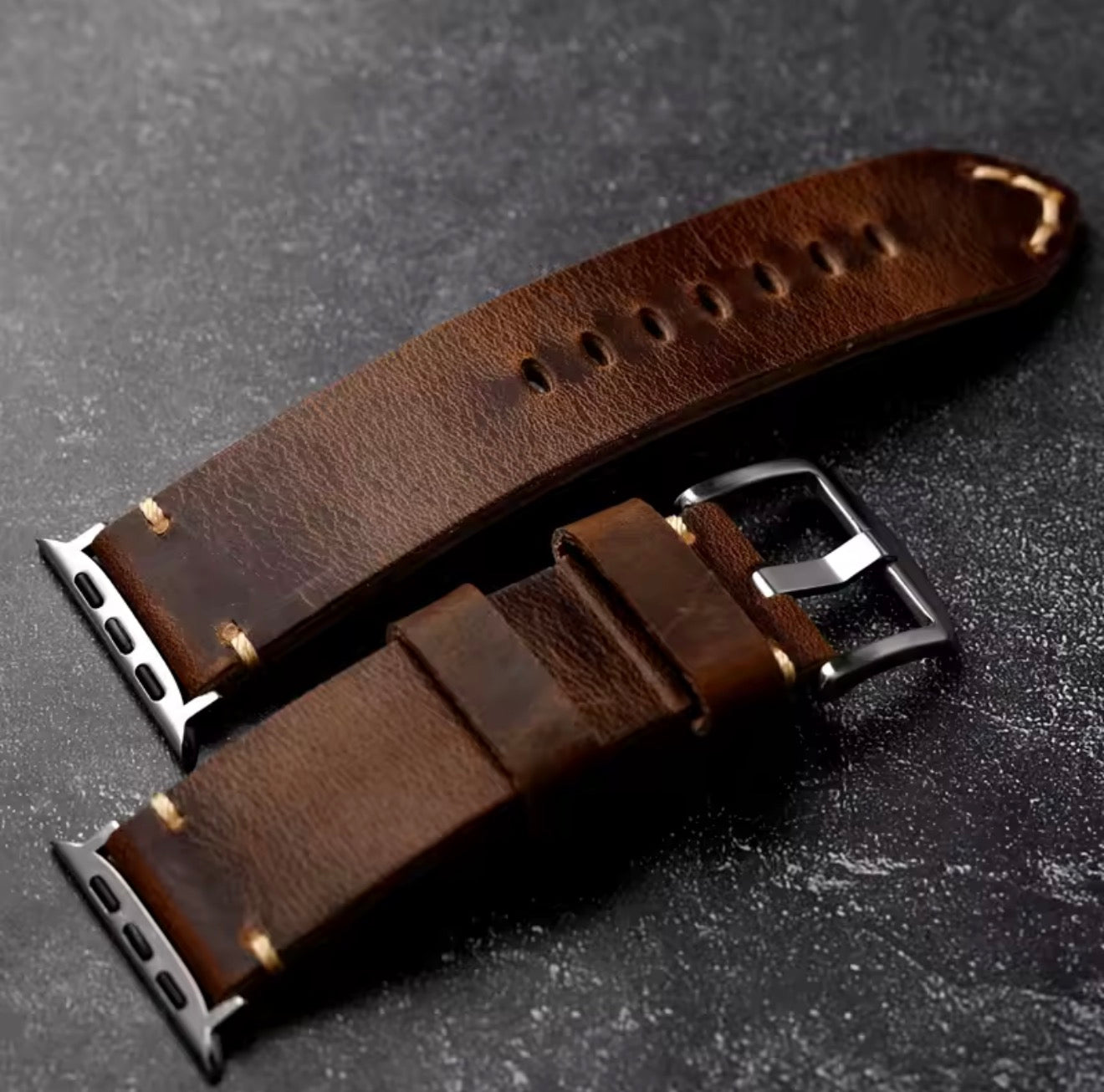 Handmade Italian Leather Strap for Apple Watch – Premium Genuine Leather Band