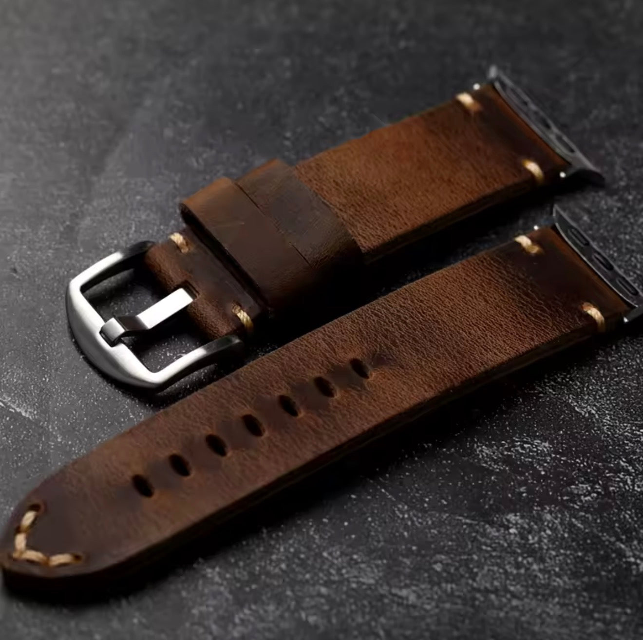 Handmade Italian Leather Strap for Apple Watch – Premium Genuine Leather Band