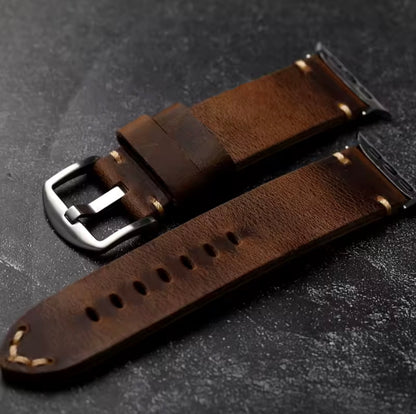 Handmade Italian Leather Strap for Apple Watch – Premium Genuine Leather Band