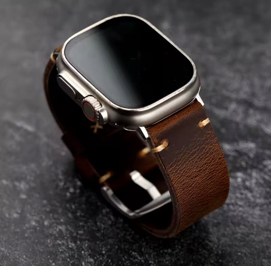 Handmade Italian Leather Strap for Apple Watch – Premium Genuine Leather Band