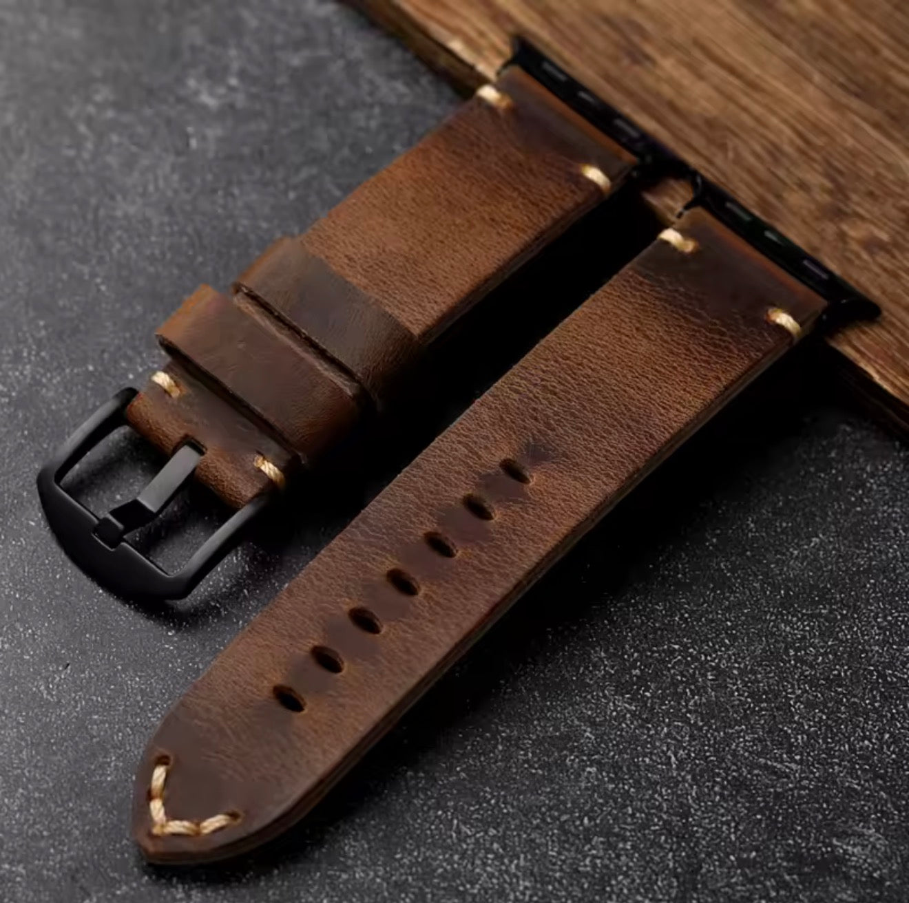 Handmade Italian Leather Strap for Apple Watch – Premium Genuine Leather Band