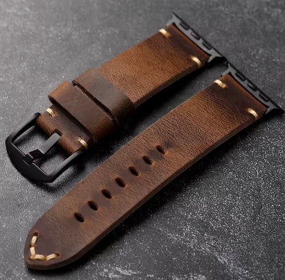 Handmade Italian Leather Strap for Apple Watch – Premium Genuine Leather Band
